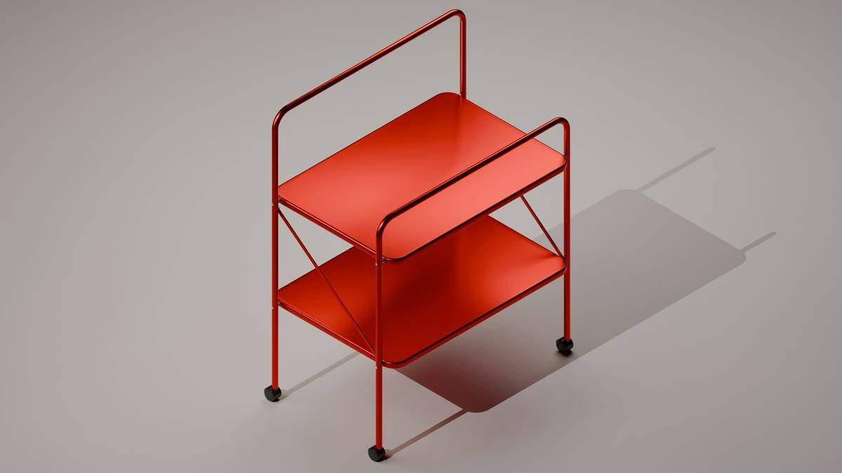 Stylish beauty stand rack with modular compartments and non-slip base on modern vanity